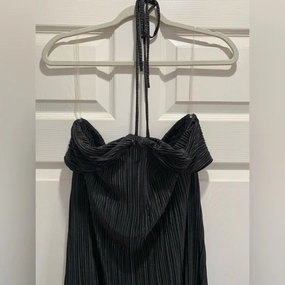 HYFVE Black Strapless Pleated Maxi Dress - Picture 2 of 8